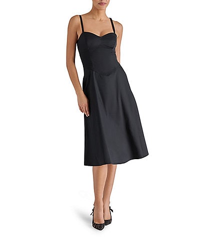 Steve Madden Sweetheart Neck Aster Midi Dress