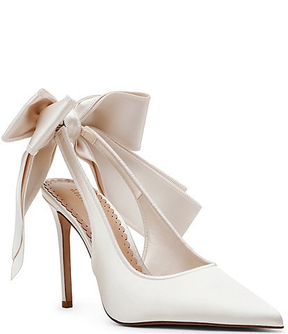 Steve Madden Teacup Satin Bow Detail Slingback Stiletto Pumps