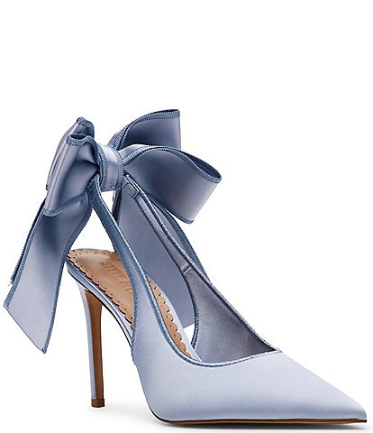 Steve Madden Teacup Satin Bow Detail Slingback Stiletto Pumps