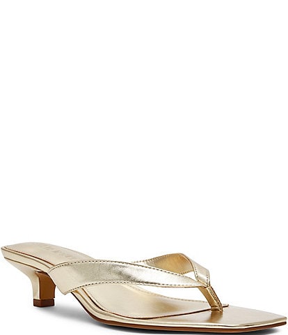 Steve Madden Tracie Kitten Heel Thong Dress Sandals