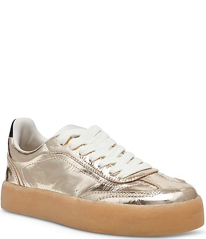 Steve Madden Tux Metallic Leather Low-Top Platform Sneakers