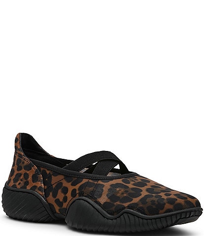 Steve Madden Vador Leopard Print Mesh Cross-Band Slip On Sneakers