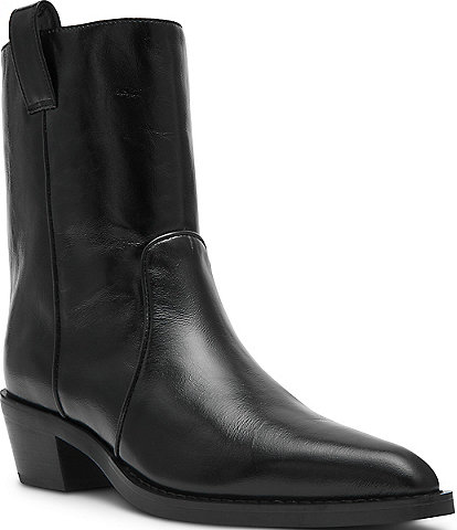 Steve Madden Vinny Leather Pointed Toe Ankle Boots