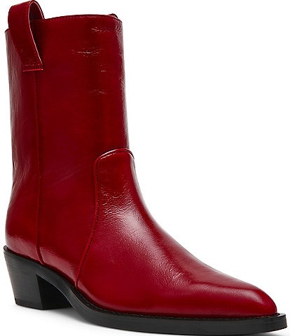 Steve Madden Vinny Leather Pointed Toe Ankle Boots