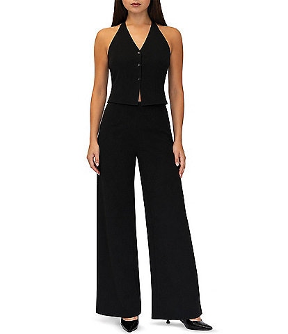 Stevie By Steve Madden Sleeveless Halter V-Neck Jumpsuit