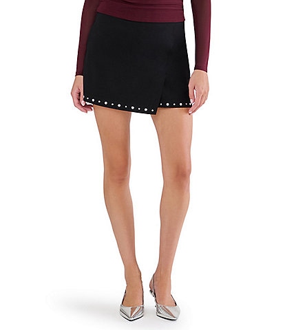 Stevie By Steve Madden Studded Wrap Front Skirt