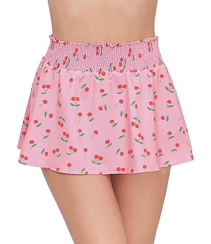 Stevie by Steve Madden Very Cherry Pull-On Swim Cover-Up Skirt