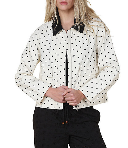 Stoosh Polka Dotted Long Sleeve Barn Jacket