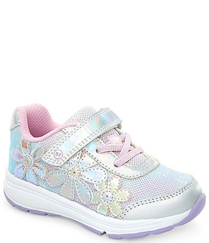 Stride Rite Girls' Light Up Floral Glimmer Sneakers (Infant)