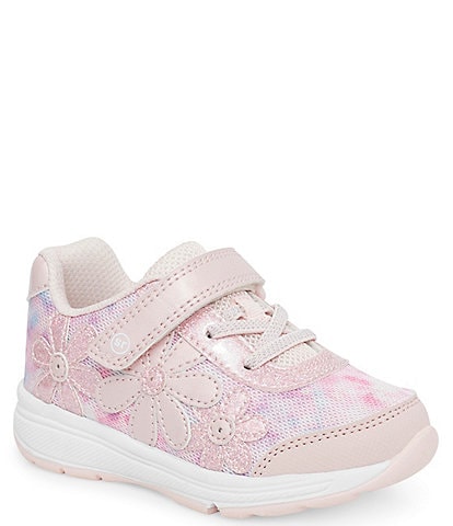 Stride Rite Girls' Light Up Floral Glimmer Sneakers (Infant)