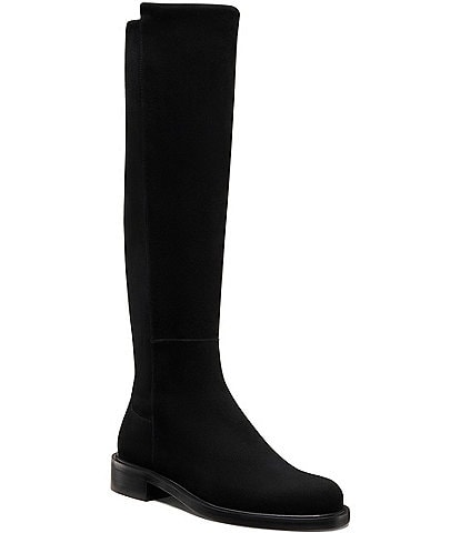 Stuart Weitzman Women's Giselle Suede Stretch Back Knee High Boots