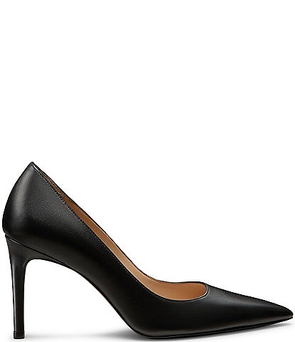 Stuart Weitzman Women's Stuart Power 85 Leather Pointed Toe Pumps
