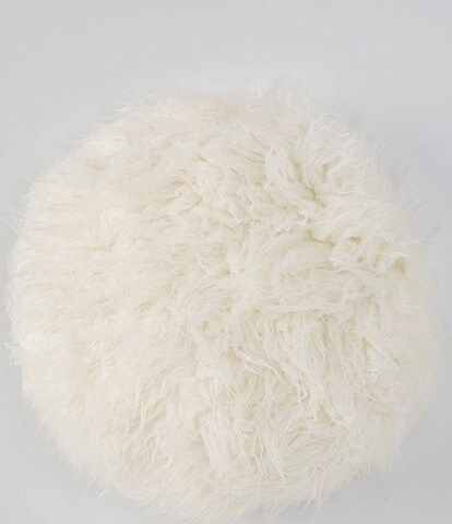 Studio D Faux Fur Round Puff Pillow