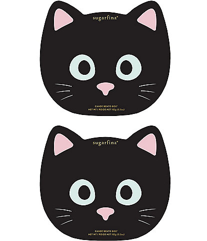 Sugarfina Halloween Black Cat Candy Bento Box, 2-Piece Set