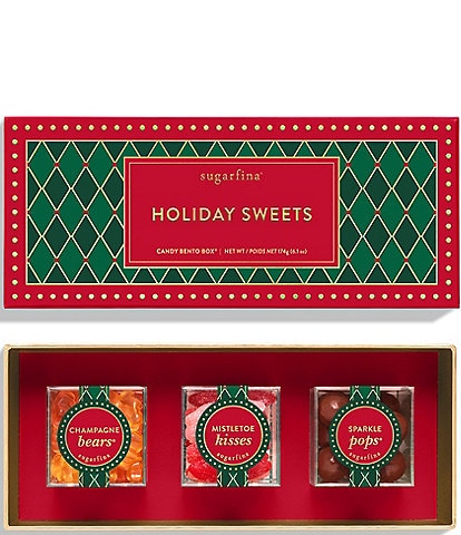 Sugarfina Holidays 2024 Holiday Sweets 3-Cube Bento Box