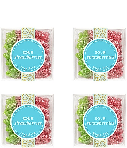 Sugarfina Sour Strawberries Small 4-Piece Cube Kit