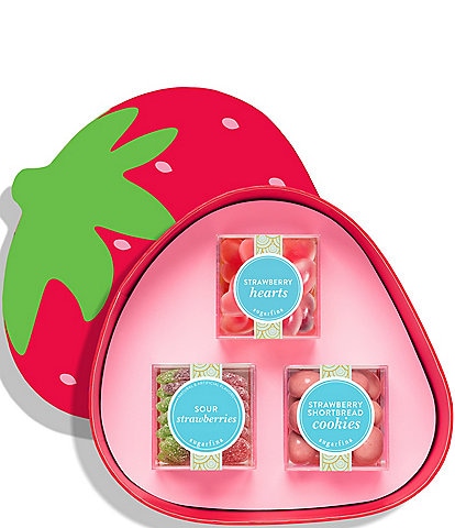 Sugarfina Strawberry Candy Bento Box 3-Cube Set