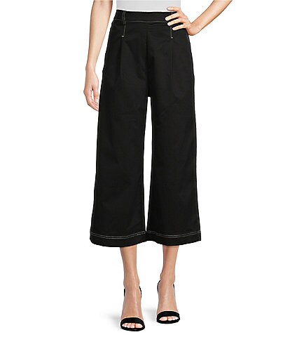Sugarlips Crosby Wide Leg Side Pocket Cropped Pull-On Pants