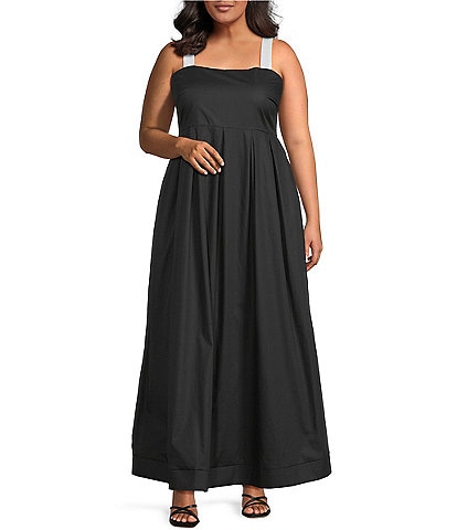 Sugarlips Plus Roxy Smocked-Back Long Dress