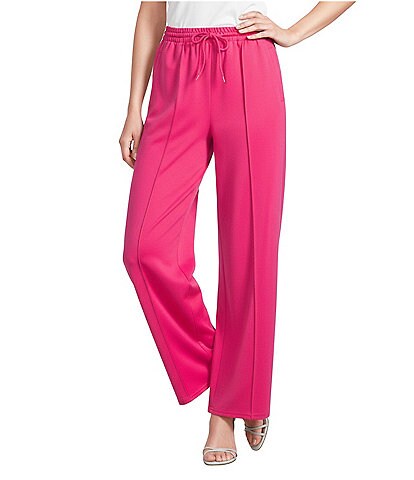 Sugarlips Shimmer Stripe Wide Leg Pull-On Track Pants