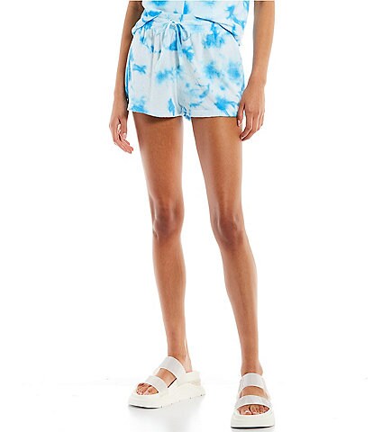 Sundown by Splendid Coordinating Playa Tie Dye Terry Knit Pull-On Shorts