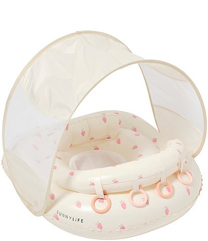 SunnyLife Strawberry Sunshine Pink Interactive Inflatable Baby Float