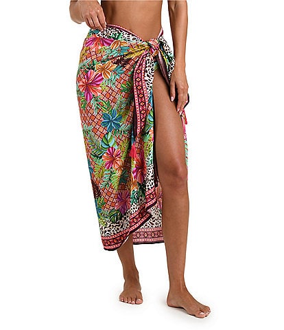 Sunshine '79 Paradise Heat Tropical Adjustable Multi Way Sarong Coverup