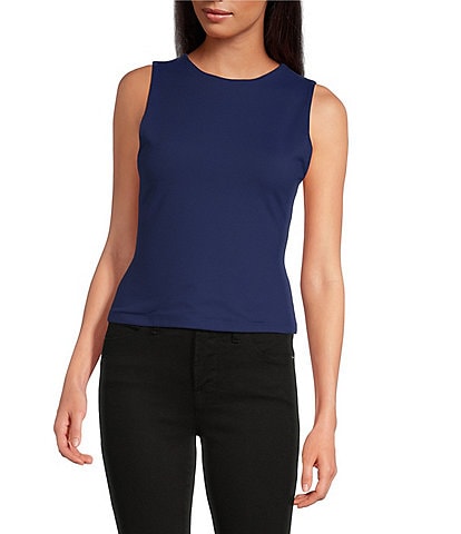 Susana Monaco Crew Neck Sleeveless Fitted Tank Top