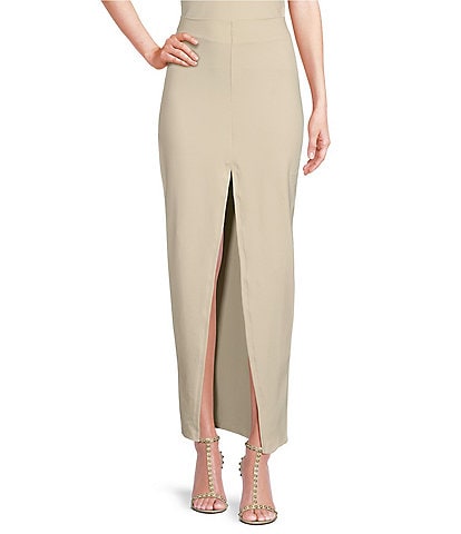 Susana Monaco Open Front Bodycon Pull-On Maxi Skirt