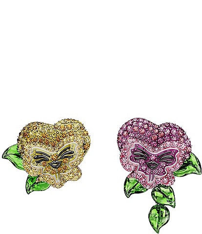 Swarovski Alice In Wonderland Flower Crystal Stud Earrings