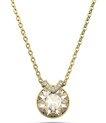 Swarovski Bella Gold Tone V Crystal Short Pendant Necklace