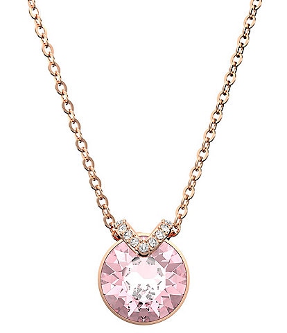 Swarovski Bella Rose Gold V Crystal Short Pendant Necklace