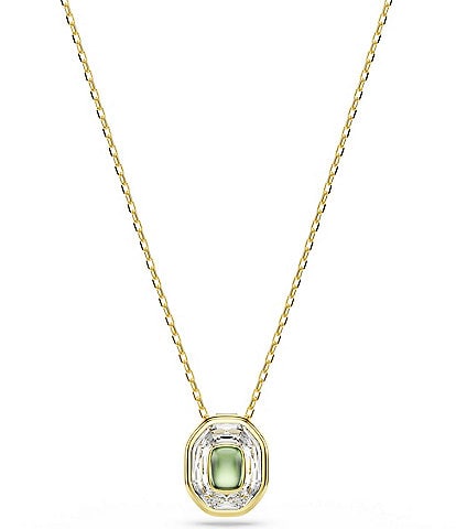 Swarovski Chroma Octagon Cut Short Pendant Necklace