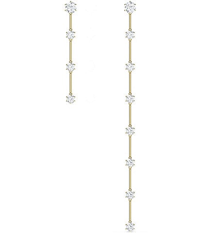Swarovski Constella Linear Crystal Asymmetrical Earrings
