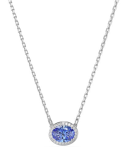 Swarovski Constella Oval Cut Short Crystal Pendant Necklace