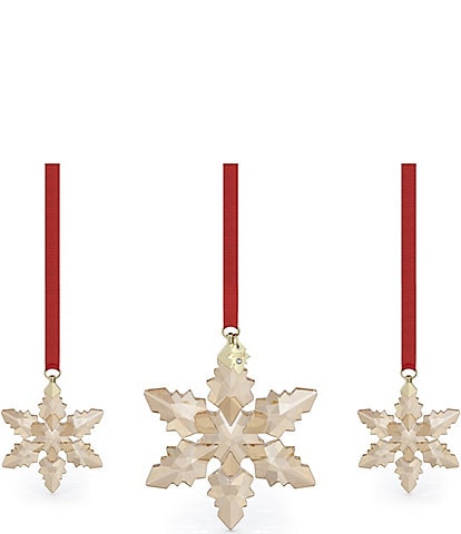 Swarovski Crystal 2024 Annual Edition Festive Ornaments, Set of 3