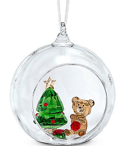 Swarovski Crystal Ball Christmas Scene Ornament