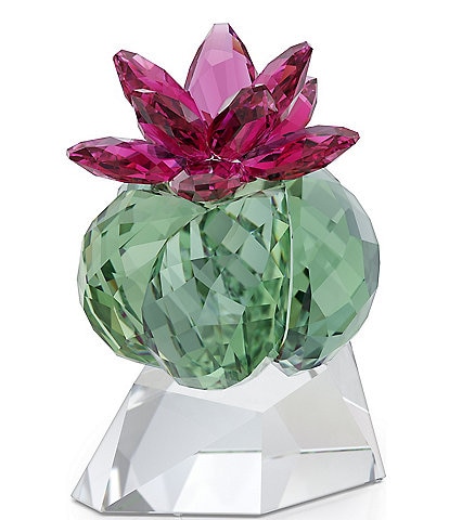 Swarovski Crystal Flowers Bordeaux Cactus Figurine