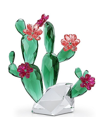 Swarovski Crystal Flowers Desert Pink Cactus Figurine