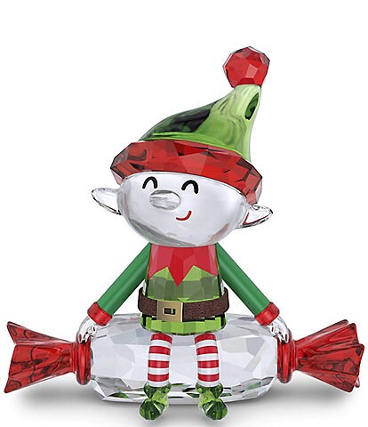 Swarovski Crystal Holiday Cheers Dulcis Elf Sitting Figurine