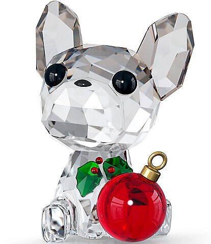 Swarovski Crystal Holiday Cheers French Bulldog Figurine