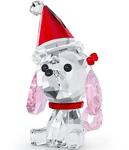 Swarovski Crystal Holiday Cheers Poodle Figurine