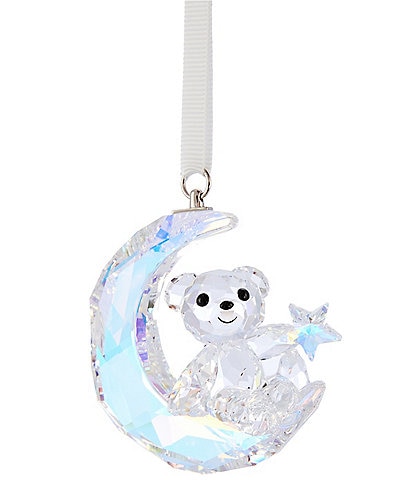 Swarovski Crystal Kris Bear Moon Ornament