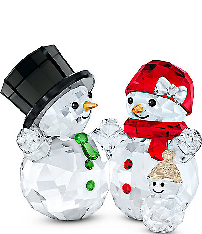 Swarovski Crystal Snowman Family Figurine