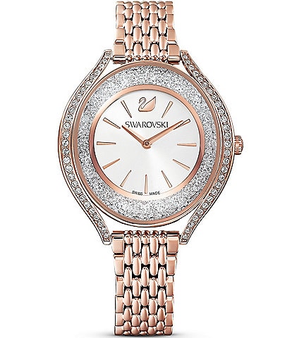 Swarovski Crystalline Aura Rose Gold Bracelet Watch
