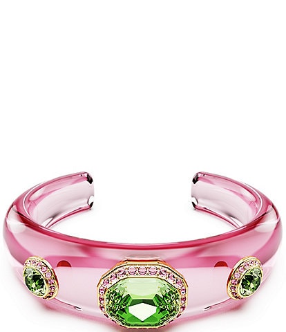Swarovski Dulcis Multicolored Mixed Cut Pink Cuff Bracelet