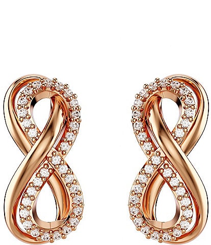 Swarovski Hyperbola Crystal Infinity Stud Earrings