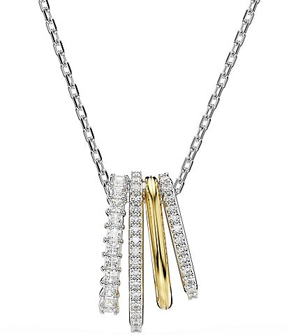 Swarovski Hyperbola Two Tone Crystal Short Pendant Necklace