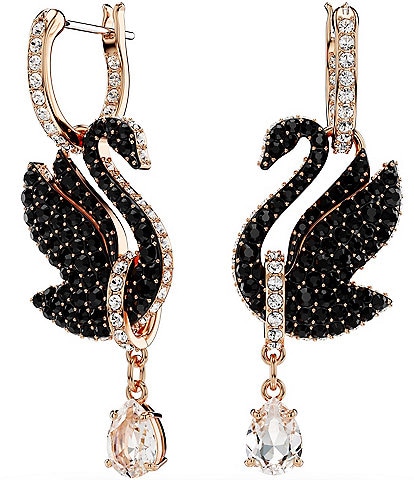 Swarovski Iconic Crystal Swan Drop Earrings