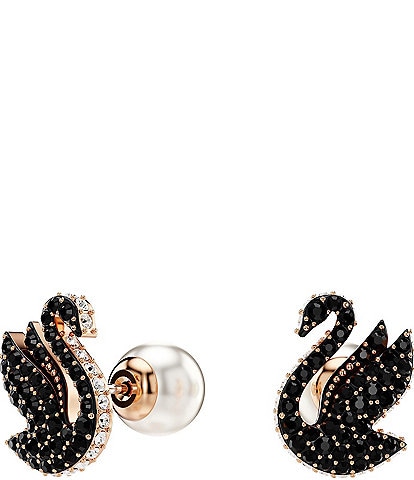 Swarovski Iconic Crystal Swan Stud Earrings